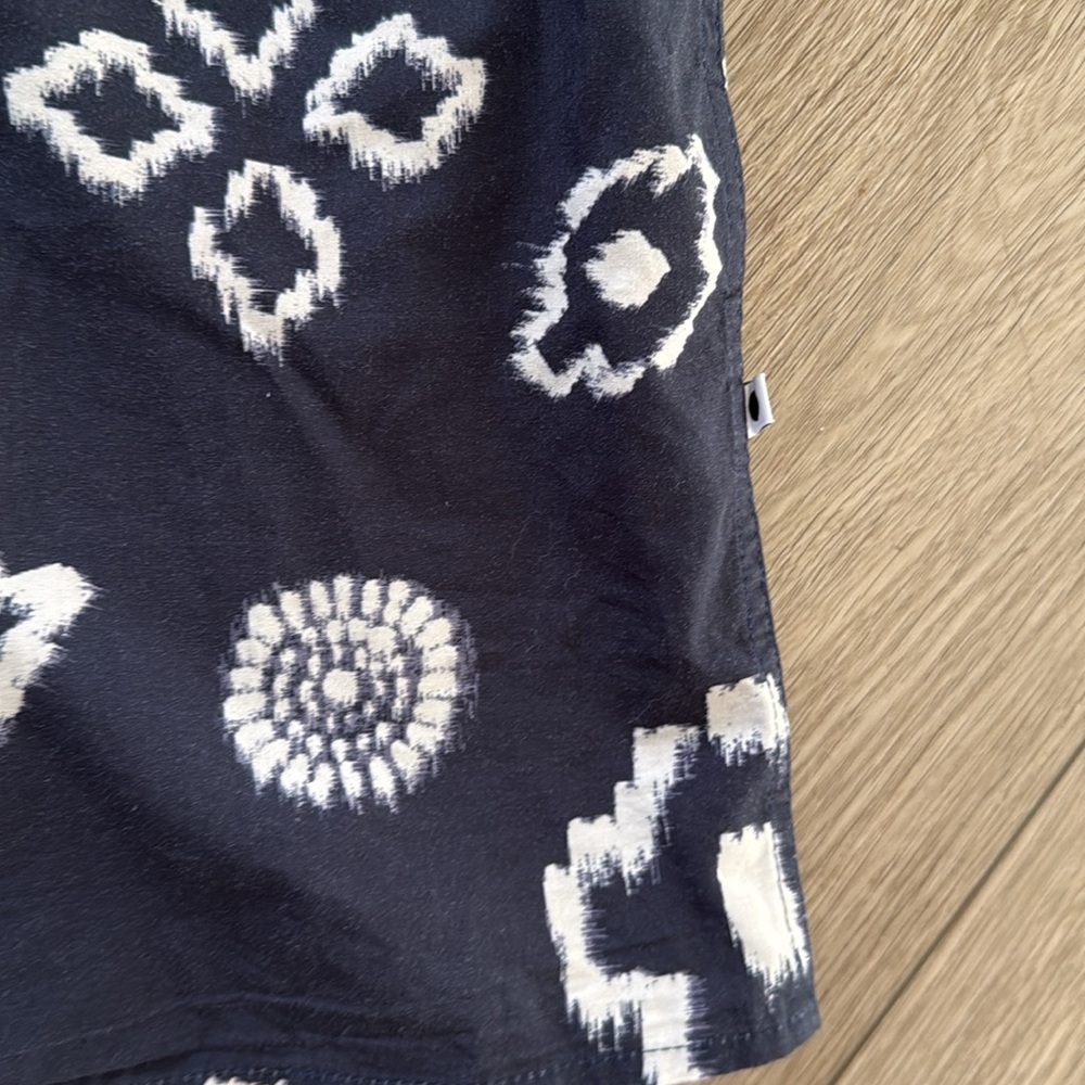 NN07 Men's All Cotton Julio Short Sleeve Geo Print Shirt Navy Print XL - Picture 4 of 9